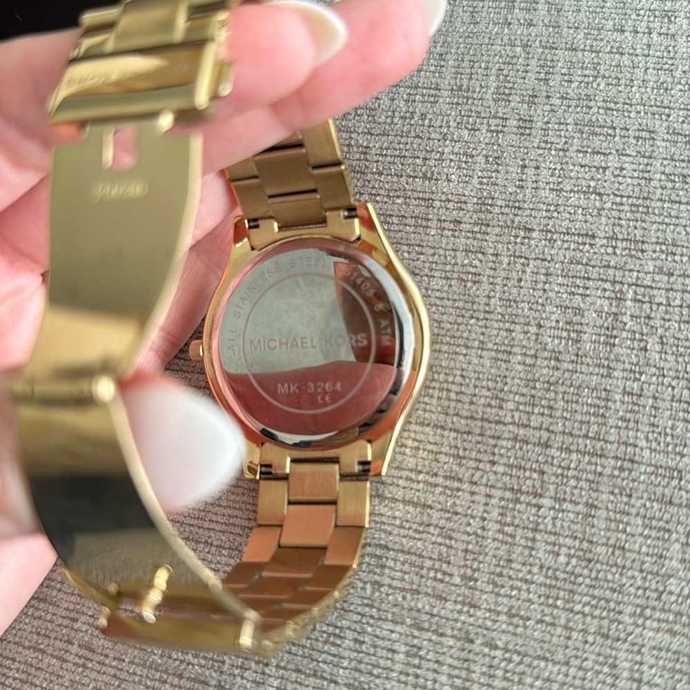 Michael Kors Slim Runway Gold and Pink Watch - 42mm - Used - Picture 9 of 15